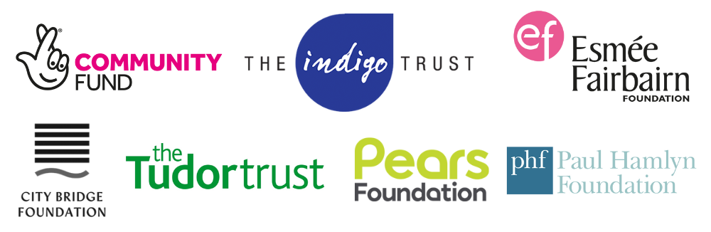 The logos of the 360Giving funders listed above