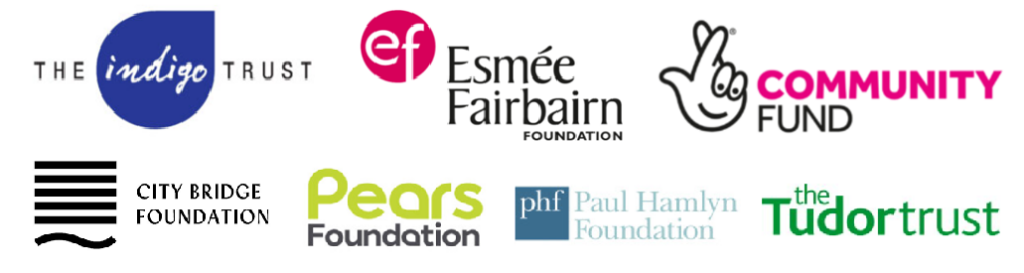 The logos of 360Giving funders